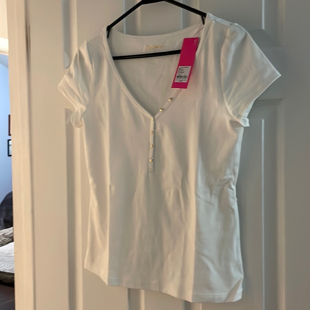 Nwt Lilly Pulitzer white t shirt - m